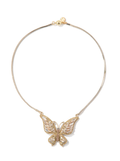 Wings Of Joy Necklace - Metallic Linen