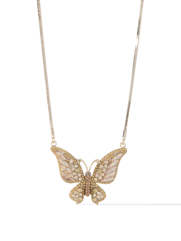 Wings Of Joy Necklace - Metallic Linen