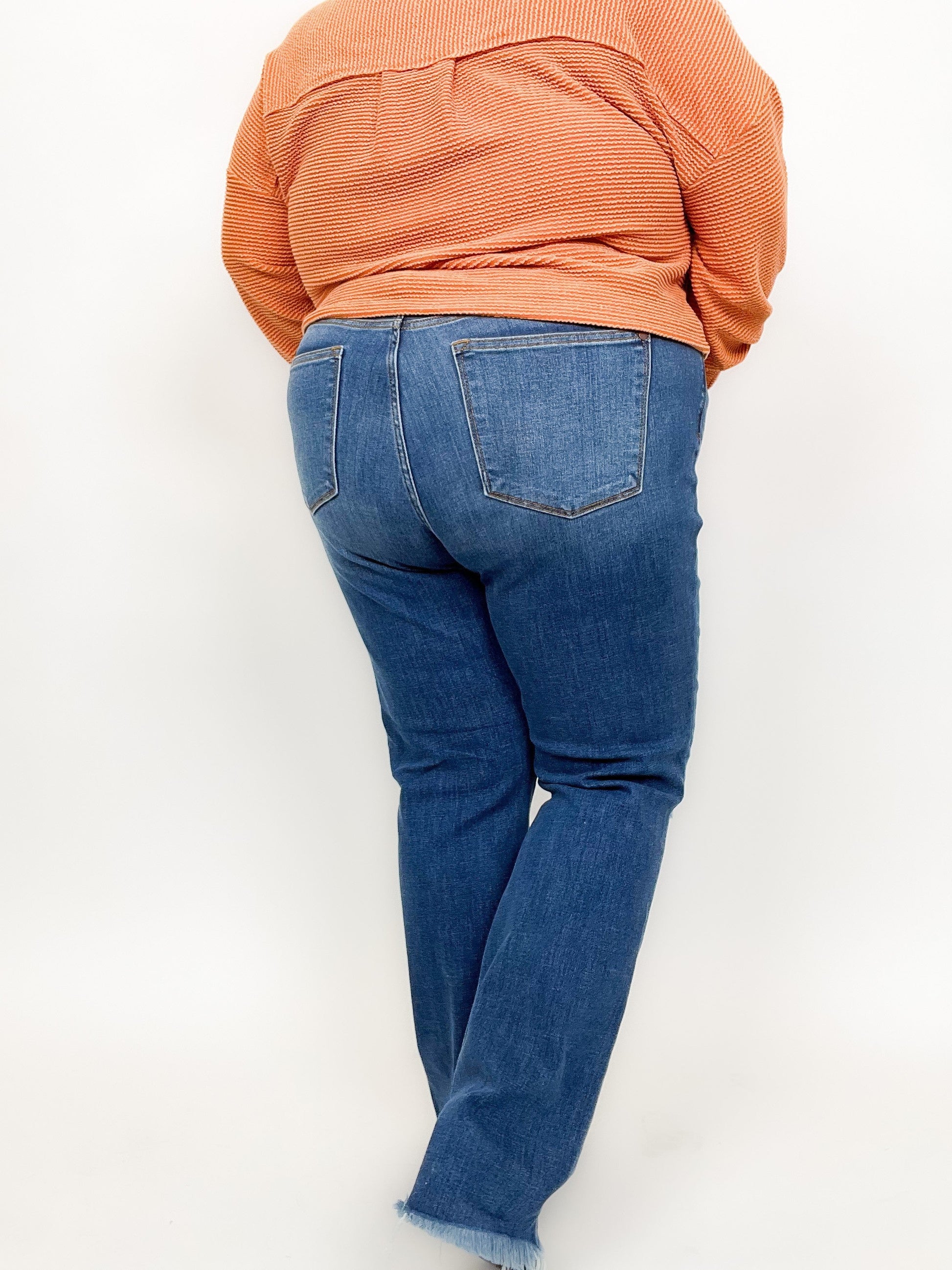 Judy Blue Nashville Hot Frayed Hem Straight Jeans