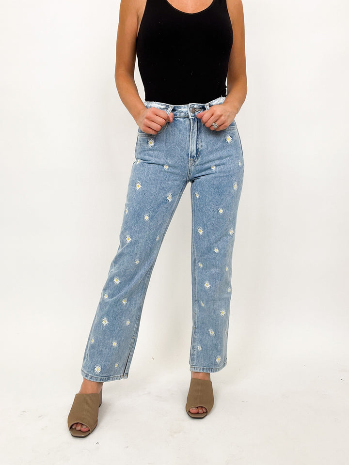 Mica Daisy Straight Jeans