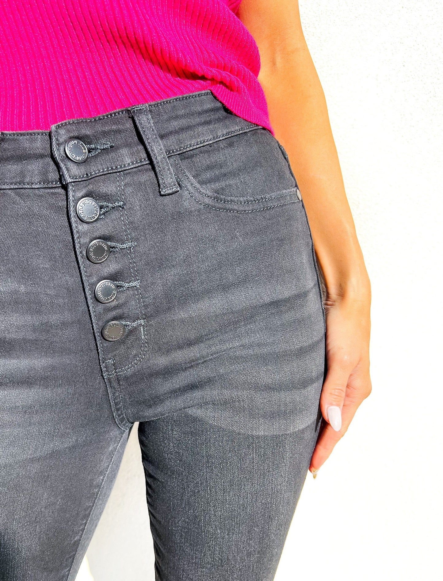 Judy Blue Vogue Button Fly Hi Rise Skinny Jeans