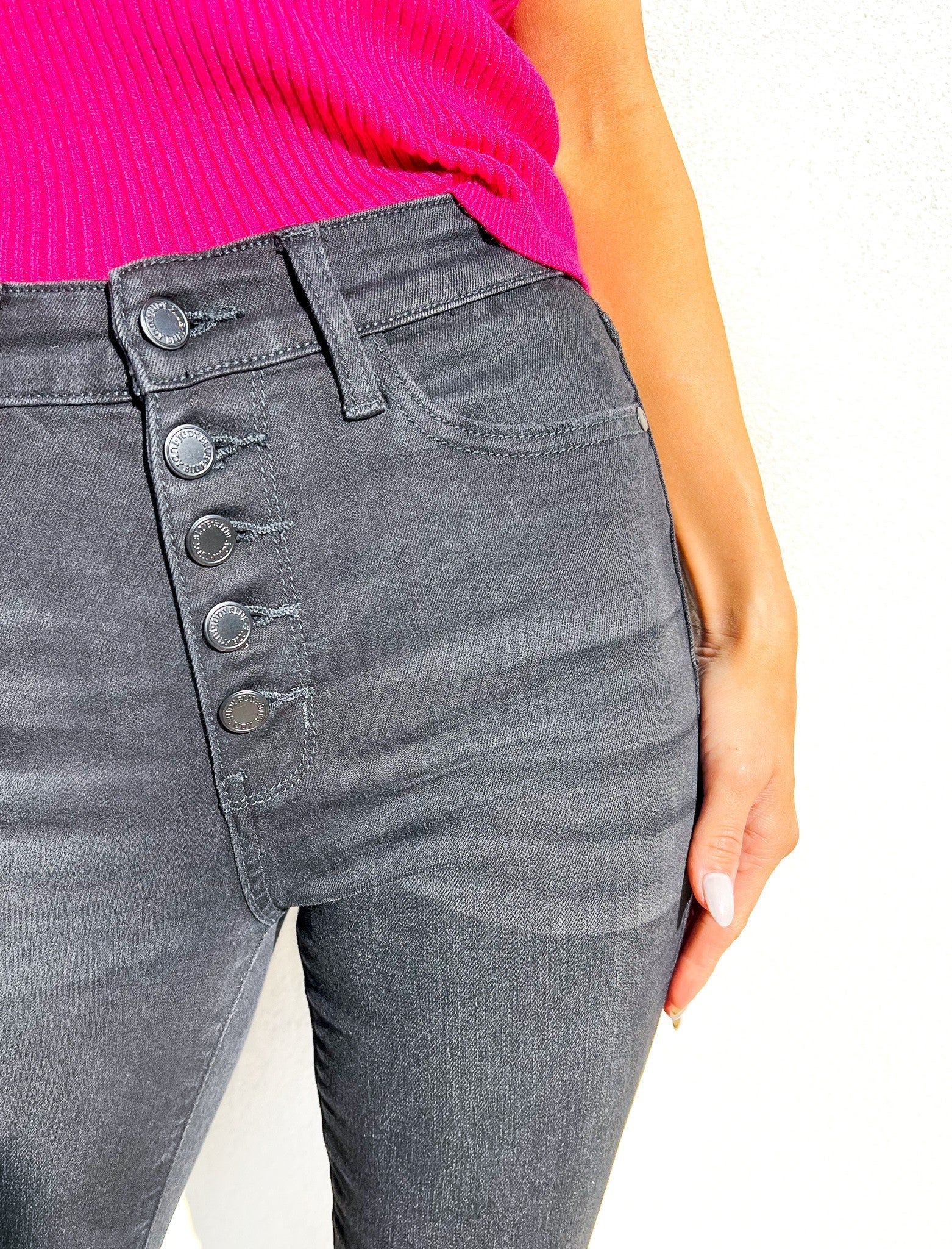 Judy Blue Vogue Button Fly Hi Rise Skinny Jeans
