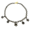 White Christmas Necklace - Metallic Mushroom