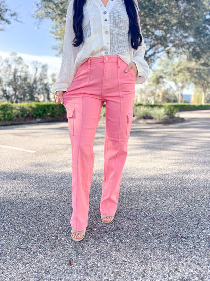 Judy Blue Candy Land High Rise Garment Dyed Straight Jeans *JB