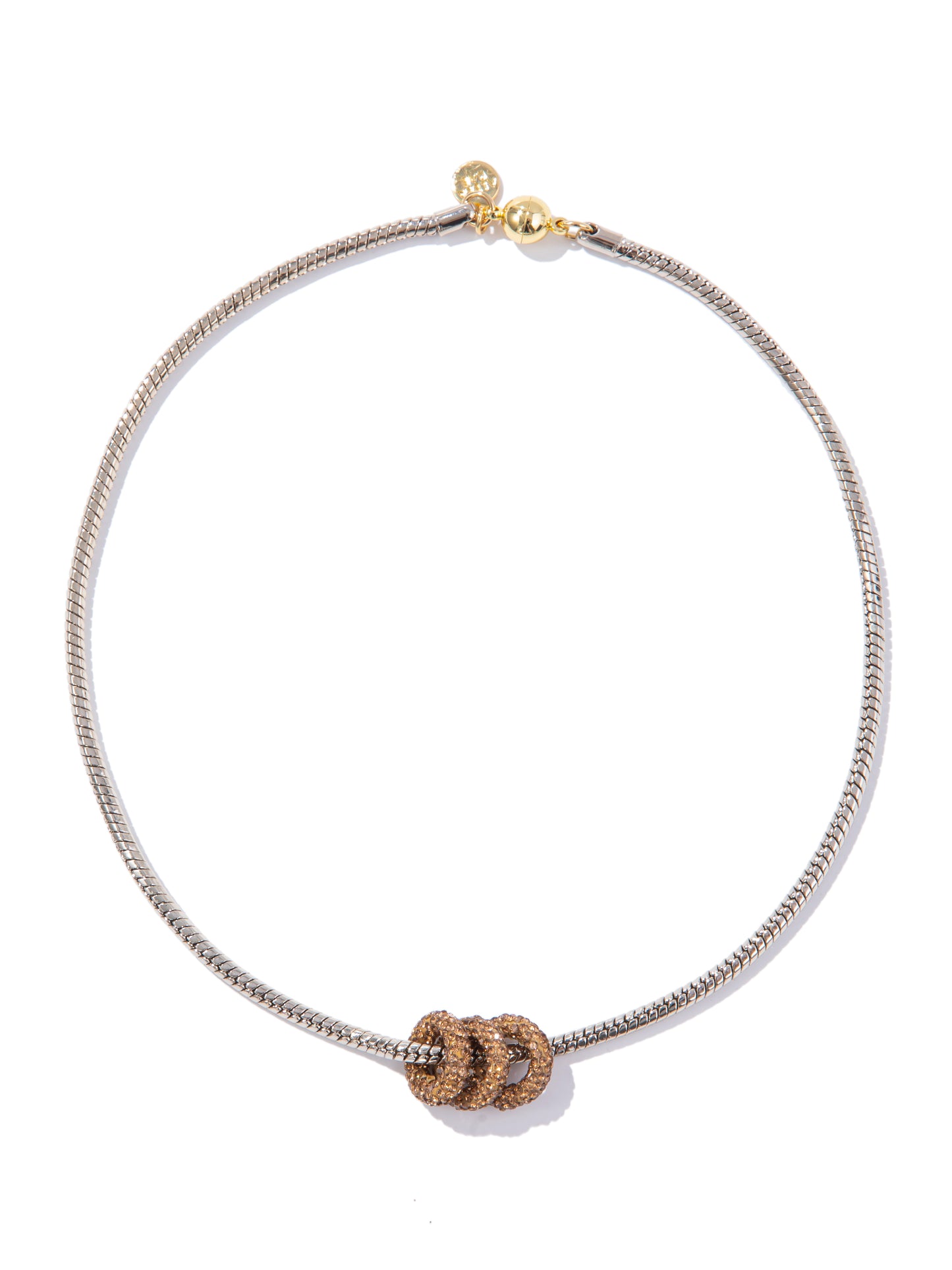 You Spin Me Round Necklace - Metallic Linen