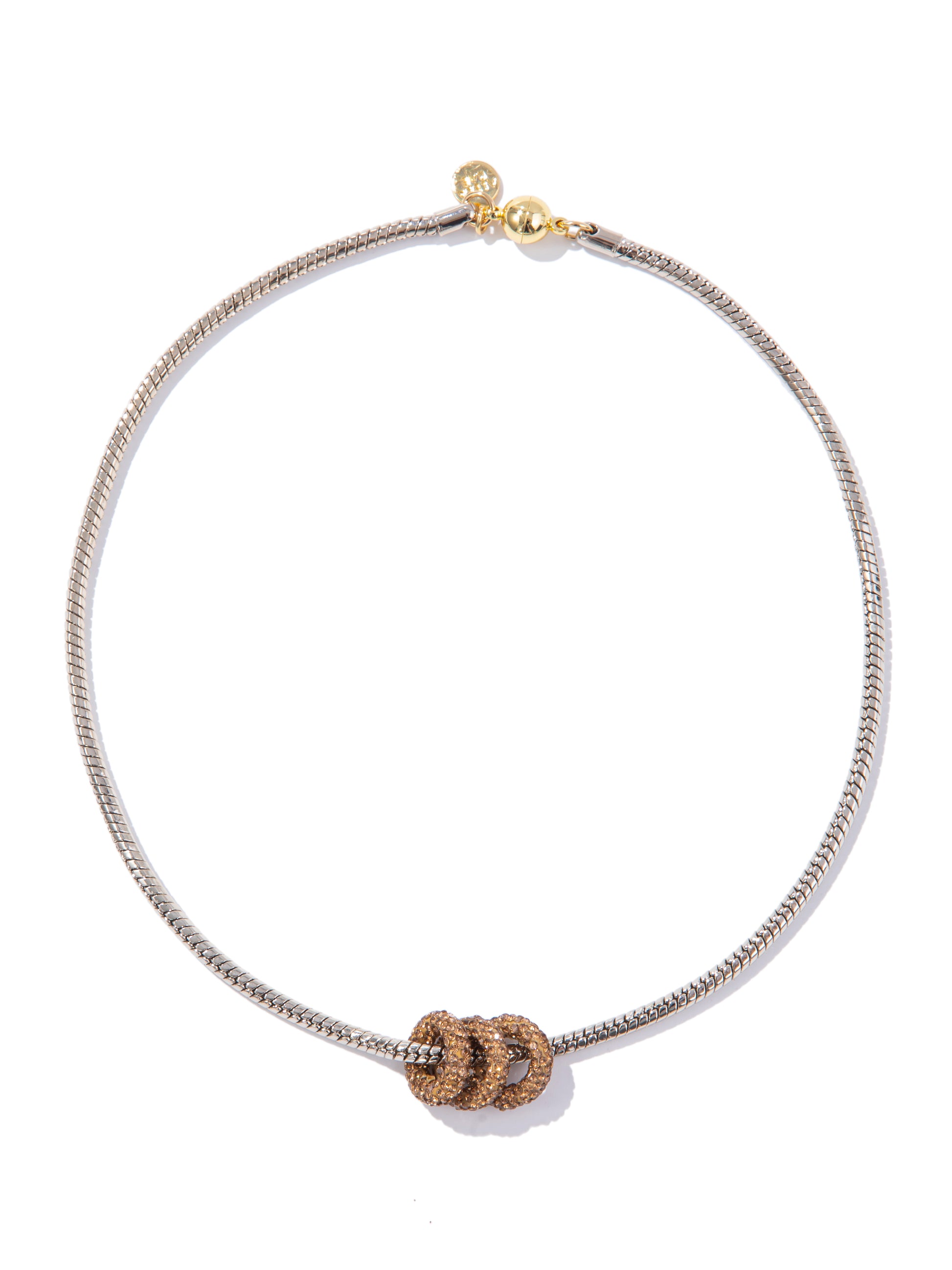 You Spin Me Round Necklace - Metallic Linen