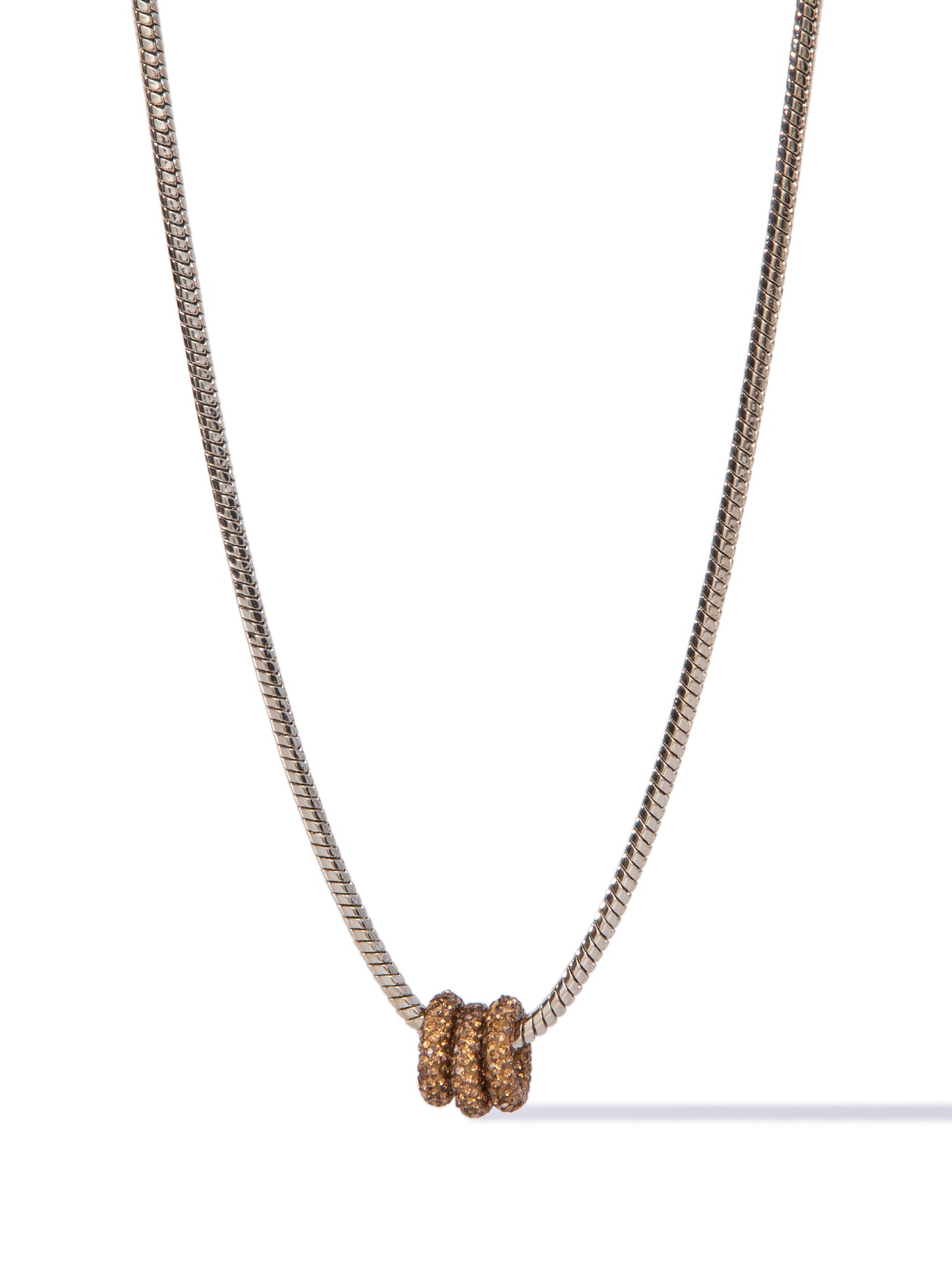 You Spin Me Round Necklace - Metallic Linen