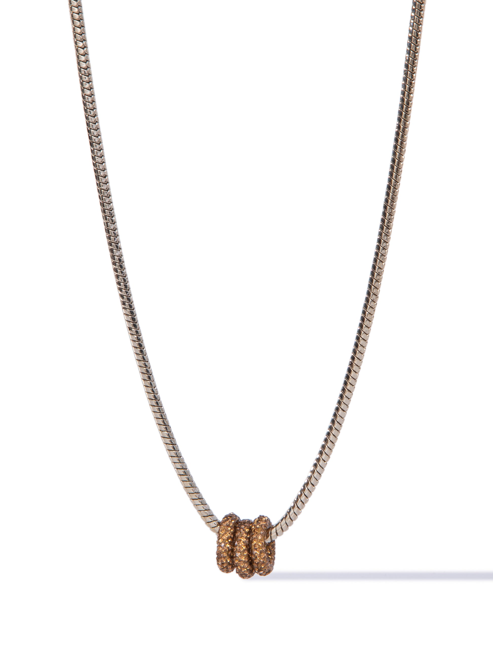 You Spin Me Round Necklace - Metallic Linen