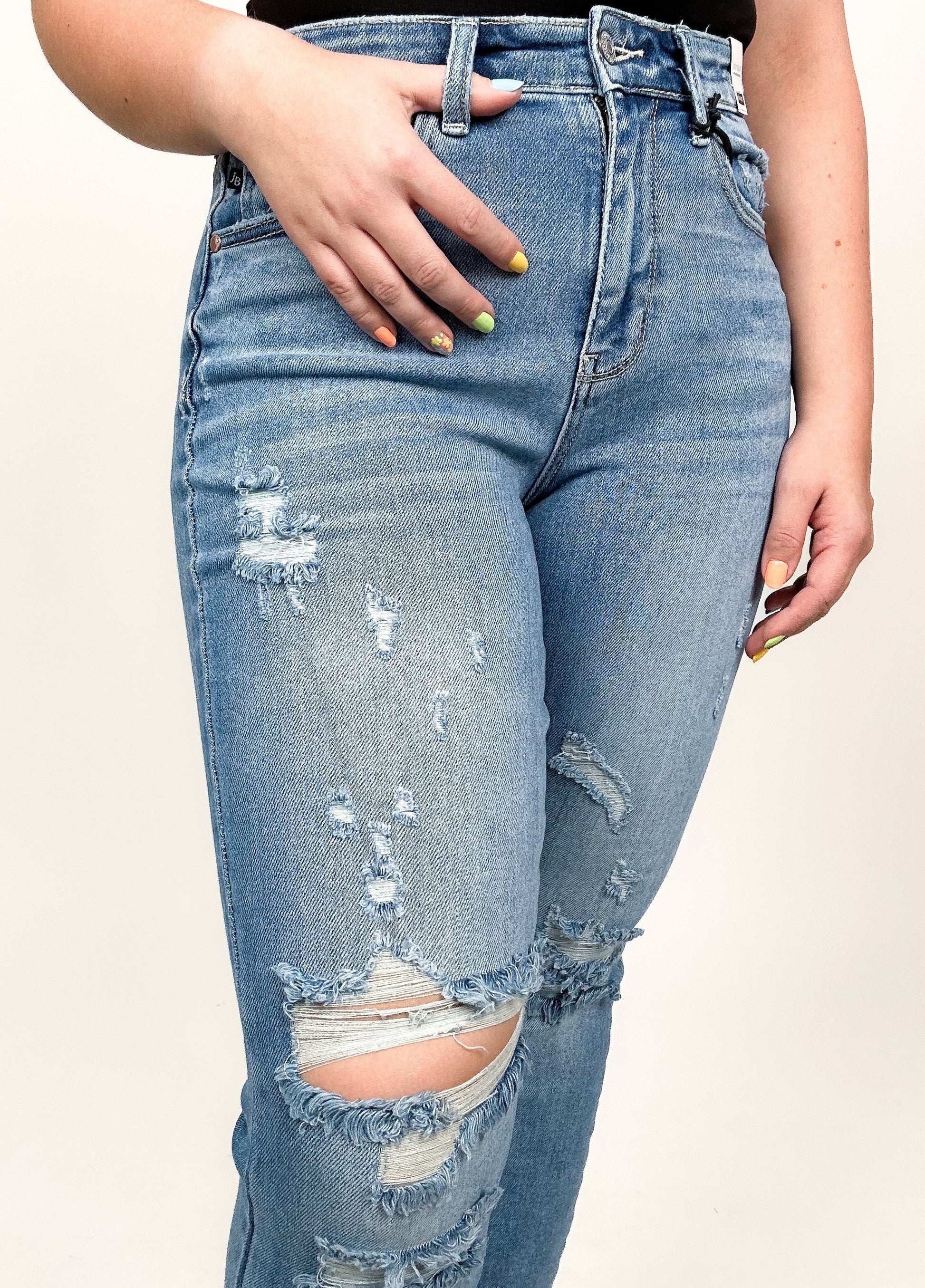 Judy Blue 90's Hi Rise Slim Straight Leg Jeans
