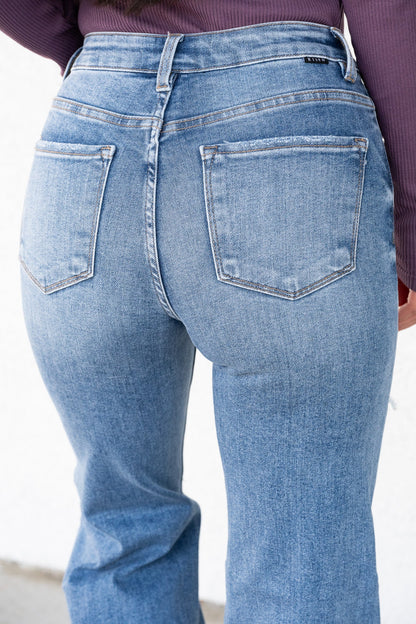Impressed By Risen - High Rise Wide Leg Ripped Jeans