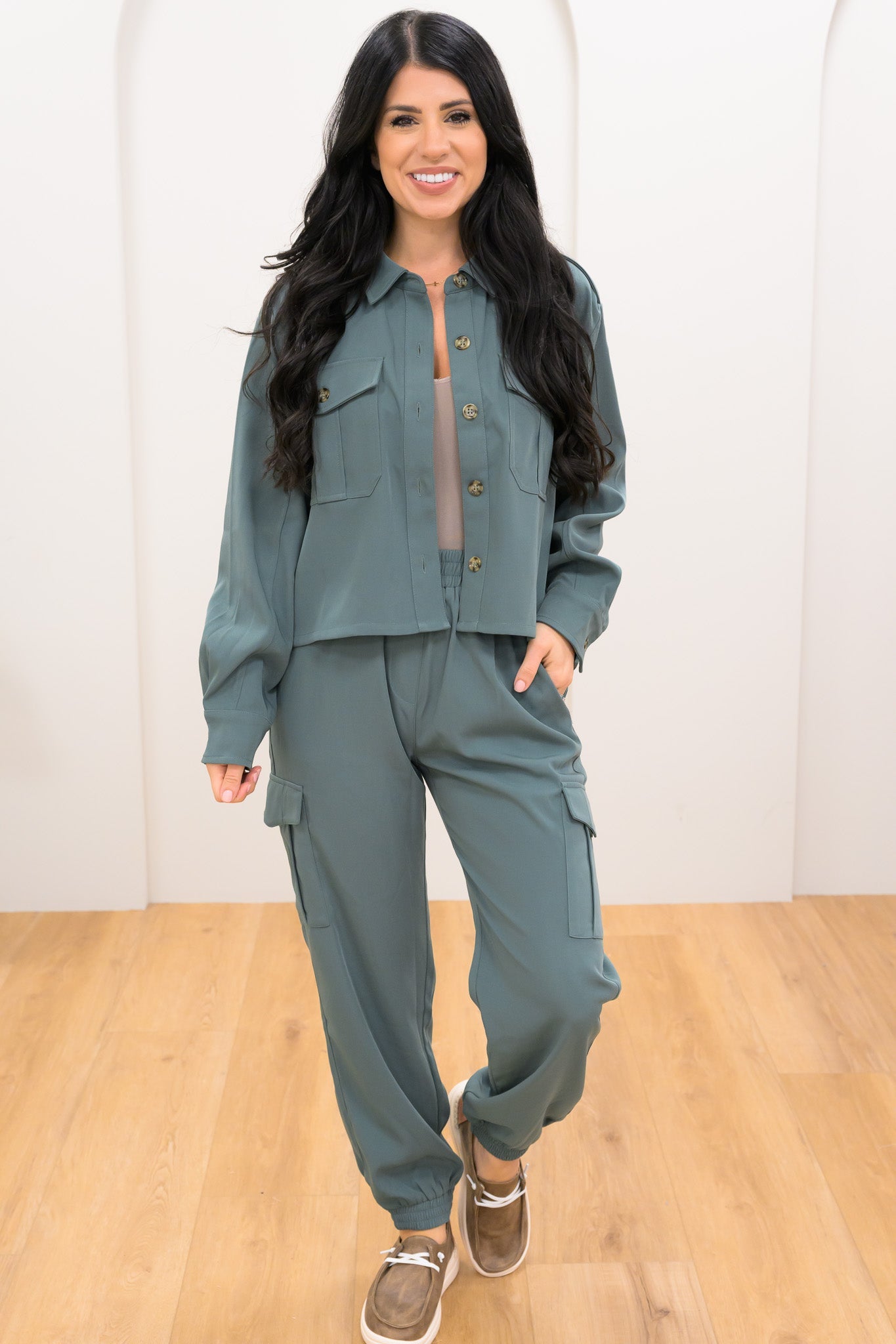 All Buttoned Up Cropped Jacket - 2 Colors!