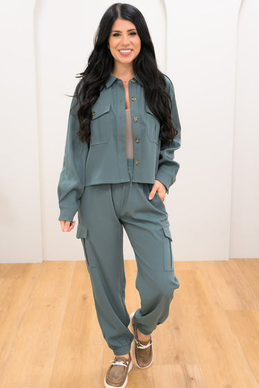 All Buttoned Up Cropped Jacket - 2 Colors!
