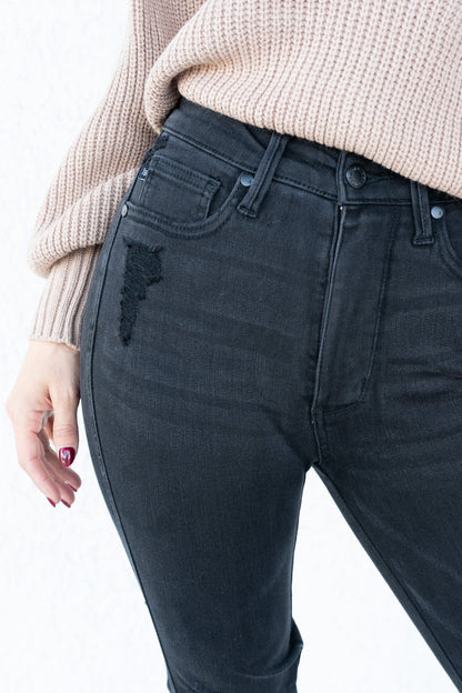Judy Blue Pretty Little Poison High Rise Tummy Control Destroy Flare Jeans