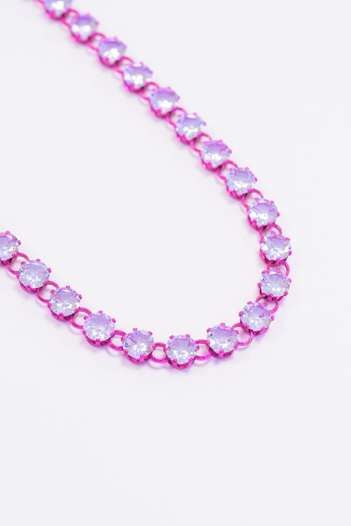 Lucille Necklace - Liquid Metallic Magenta Muse