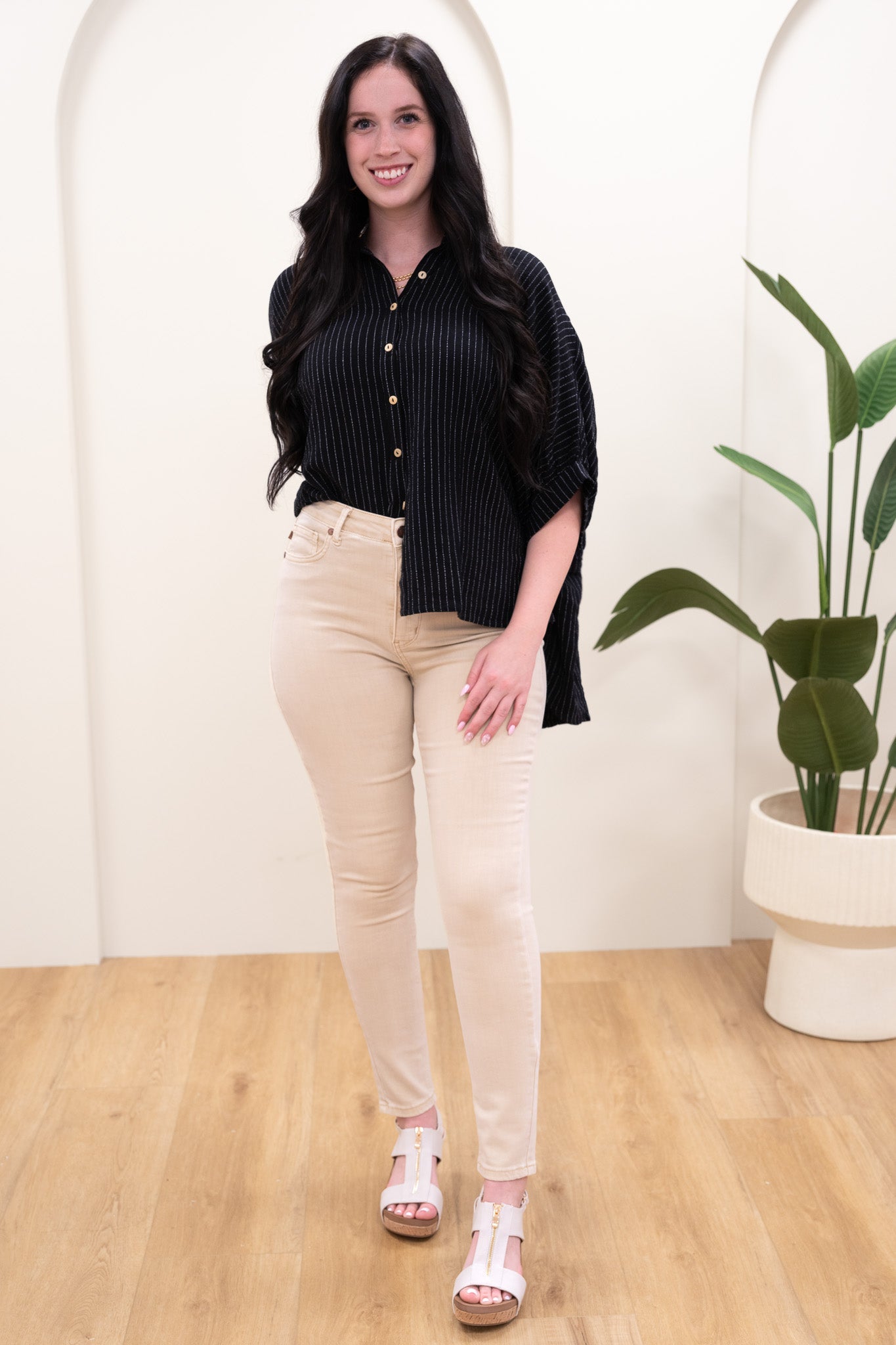 Judy Blue Cool Whip High Rise Garment Dyed Tummy Control Skinny Jeans