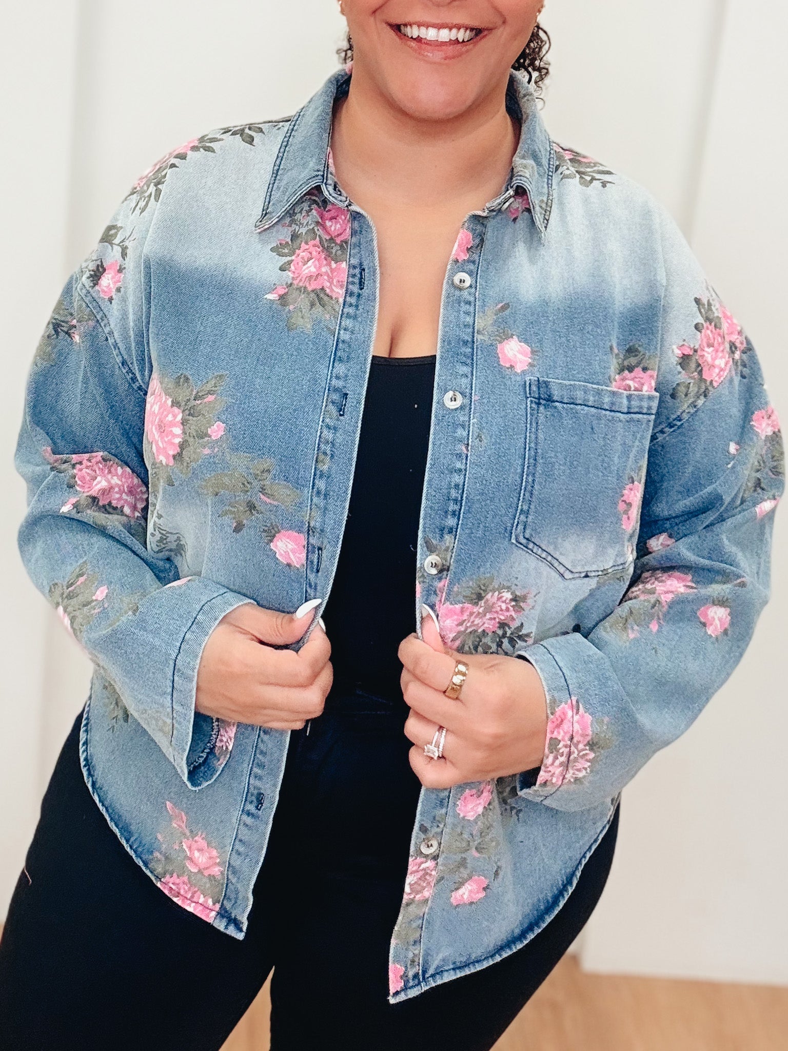 Wild Flower Button Down Top