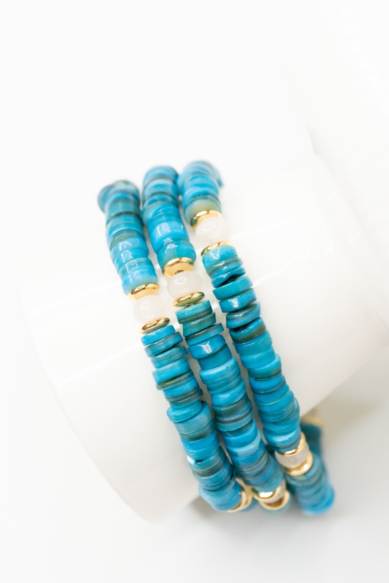 Turks And Caicos Bracelet Set - Mykonos Blue