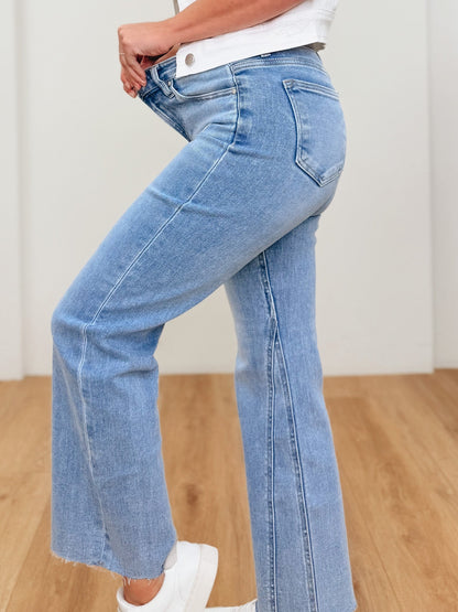The Chrishell By Risen - Mid Rise Flare Seam Detailing Jeans-Medium