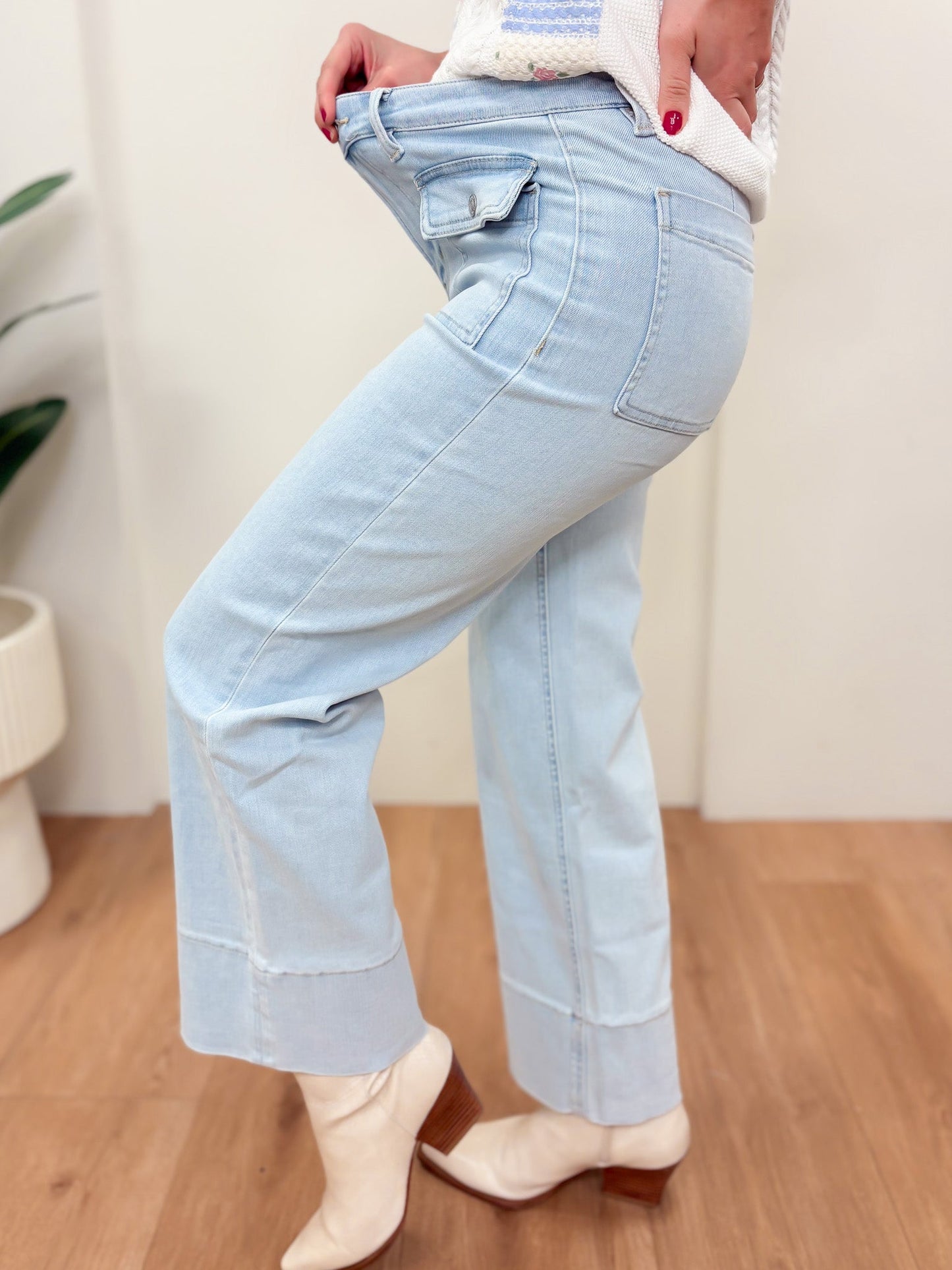 The Vanna By Mica - High Rise Wide Leg Jeans