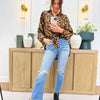 The Crystal By Mica - High Rise Boot Cut Jeans - Crystal Blue