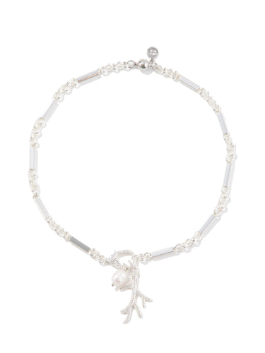 High Tides Necklace - Liquid Metallic Pearl White