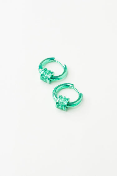 Palazzo Earrings - Metallic Aquamarine
