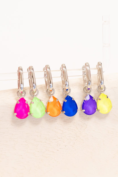 "BABE" Neon Crystal Earrings - Multiple Colors!