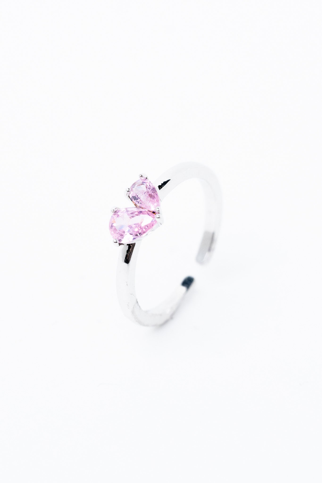 Pure Heart Ring - Silver Tickle Me Pink