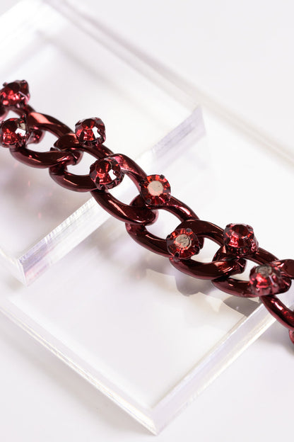 The Glitz Bracelet - Metallic Merlot