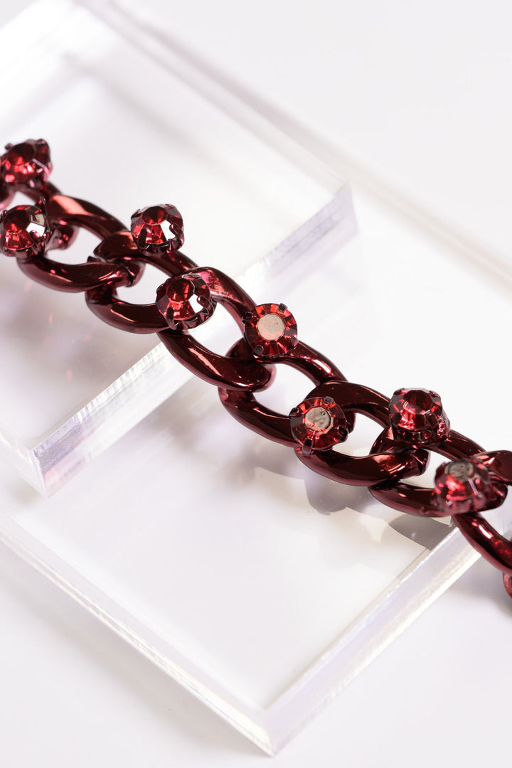 The Glitz Bracelet - Metallic Merlot