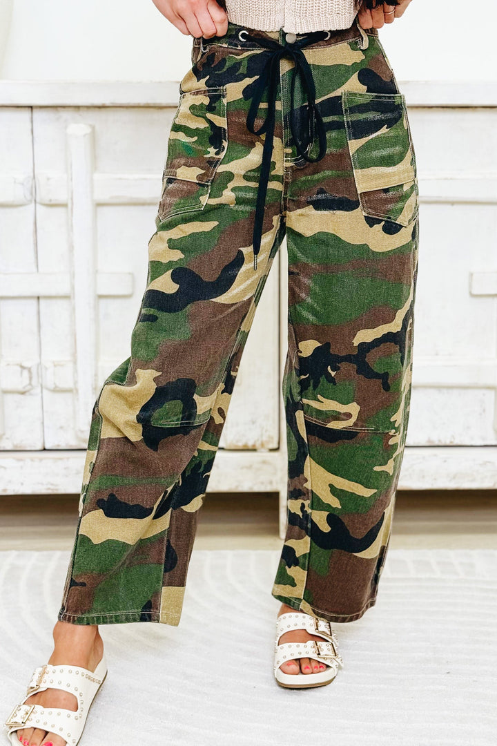 Wild Journey Camo Barrel Jeans