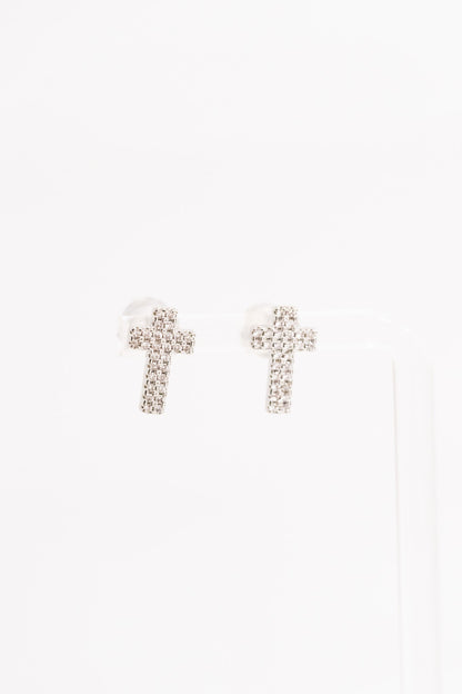 Tiny Cross Earrings