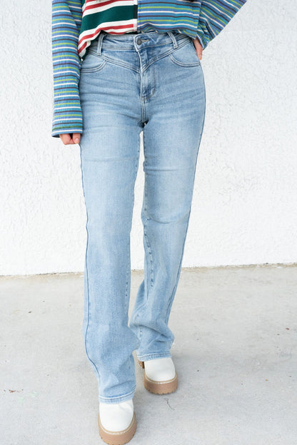 Judy Blue Wild Cherry High Rise Retro Wide Leg Jeans