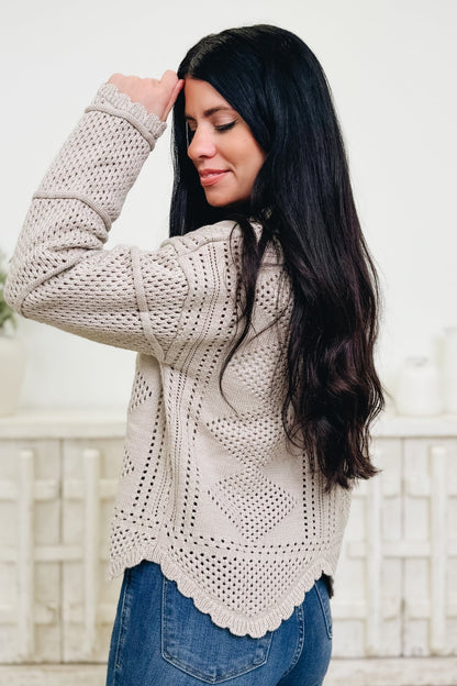 Absolutely You Scalloped Cardigan - By Alexa Rae