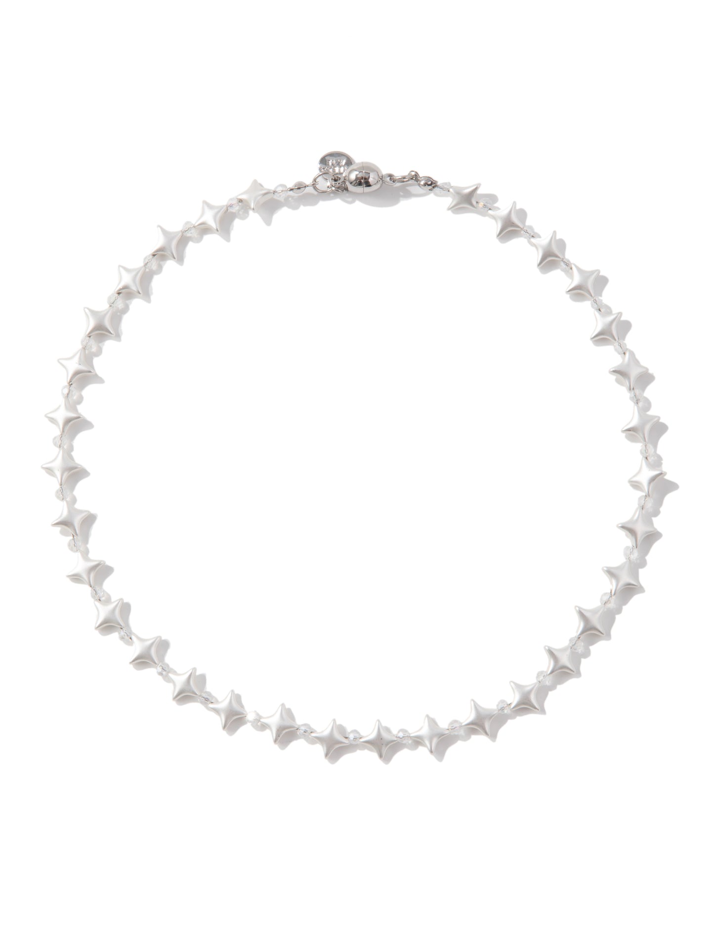 Mars Necklace - Metallic Pearl White