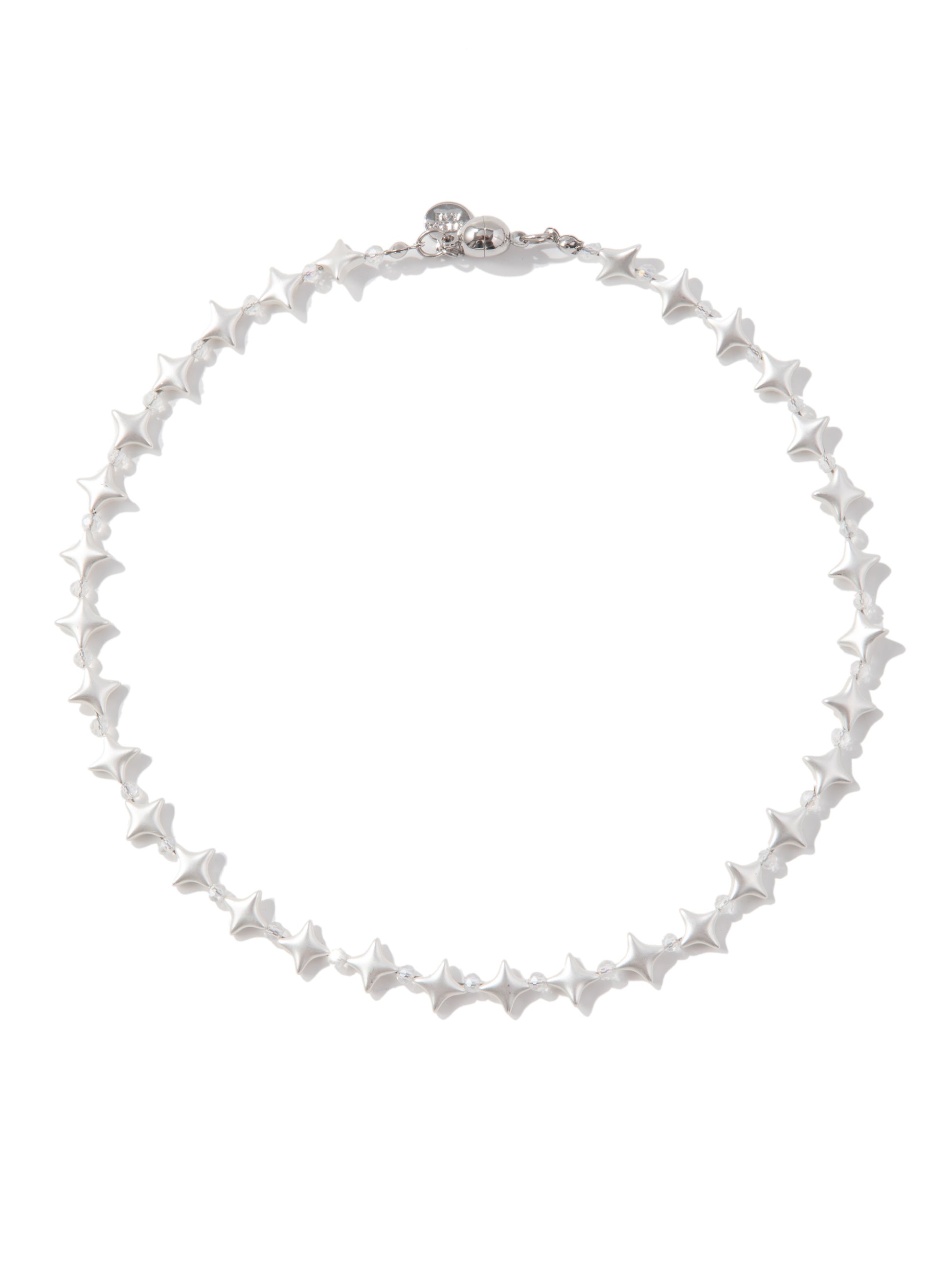 Mars Necklace - Metallic Pearl White