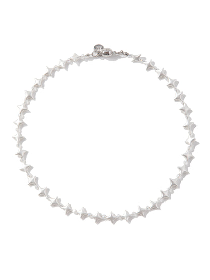 Mars Necklace - Metallic Pearl White