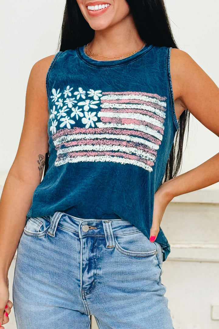 American Flag Graphic Tank Top - 4 Colors!