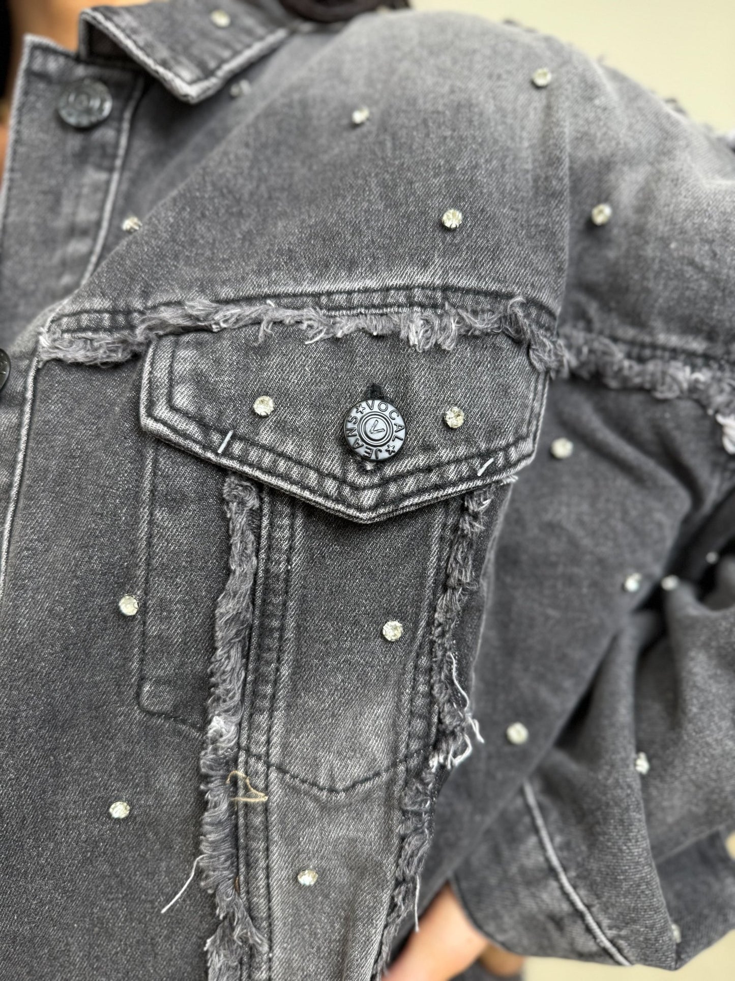 Add Some Shine Denim Jacket - By Alexa Rae