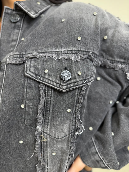 Add Some Shine Denim Jacket - By Alexa Rae