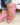 Aleena Slingback Kitten Pump Heels - Pink Canvas - By Alexa Rae