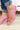 Aleena Slingback Kitten Pump Heels - Pink Canvas - By Alexa Rae