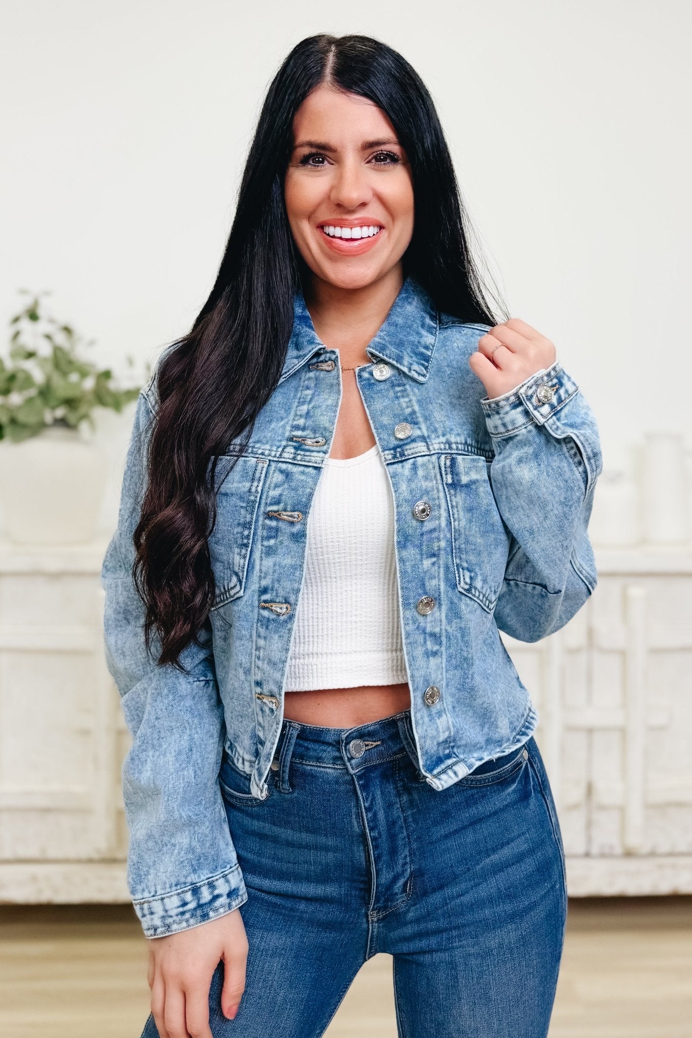 All The While Denim Jacket - By Alexa Rae