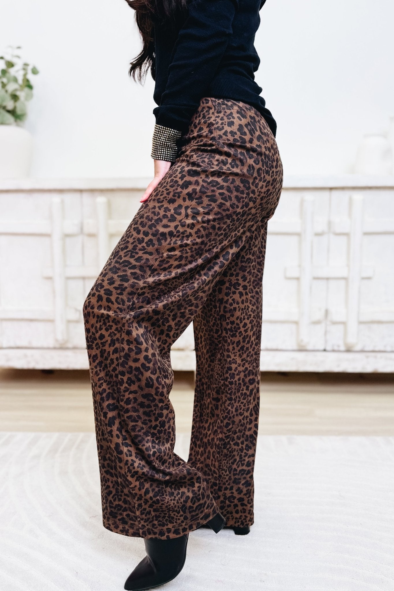 Already On The Move Leopard Pants - Brown - By Alexa Rae