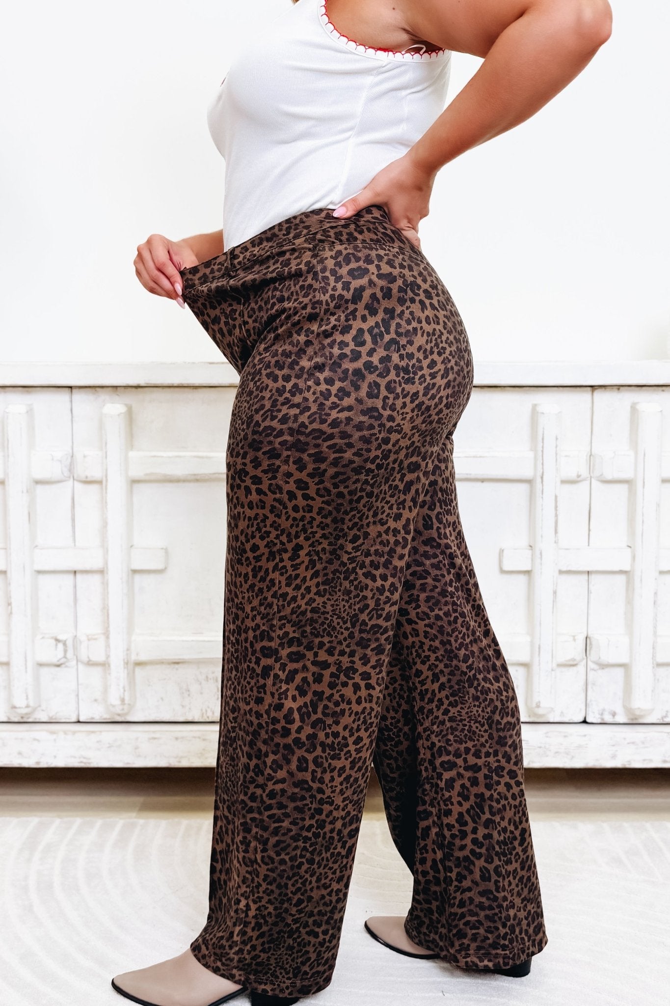 Already On The Move Leopard Pants - Brown - By Alexa Rae