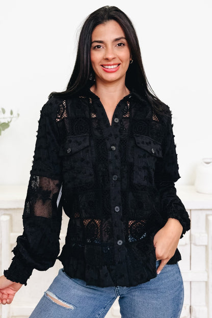 Assertive Love Lace Crochet Jacket - By Alexa Rae