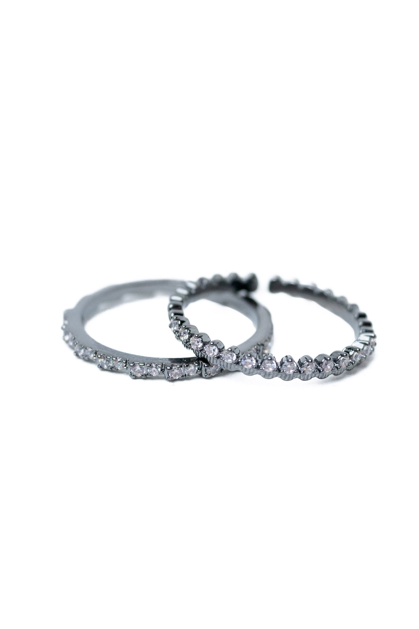 Aveline Ring Set - Gunmetal - By Alexa Rae