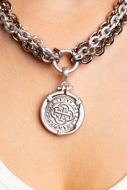Shipwreck Necklace - Metallic Platinum