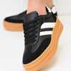 Topping Double Strap Platform Sneakers - Black White