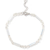 High Tides Anklet - Liquid Metallic Pearl White